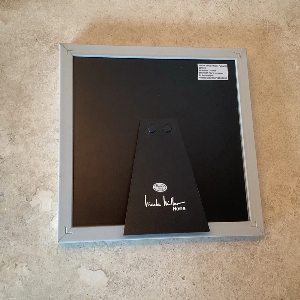 BEACH HOUSE SHADOWBOX PICTURE  “LOVE” WHITE 8 x 8”